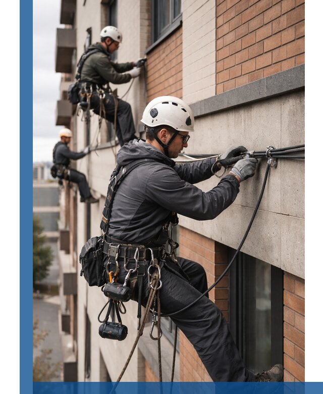 Крепление кабеля на фасаде монтаж и крепеж в Ногинске