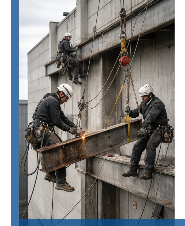 Демонтаж металлоконструкций на высоте в Ногинске под ключ