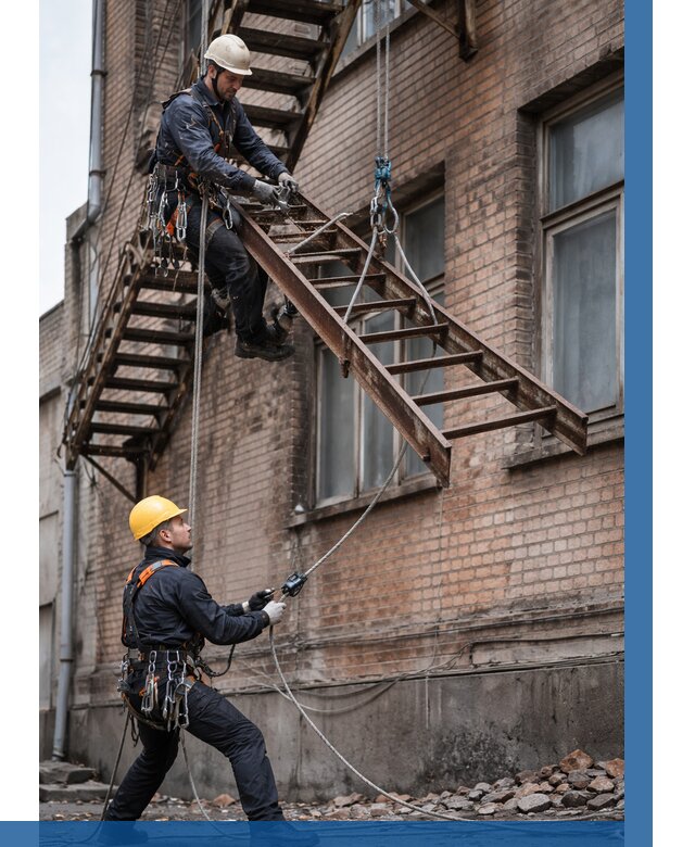 Демонтаж пожарной лестницы в Ногинске от 12157 р. | ВЫСОТНИК-Нгн