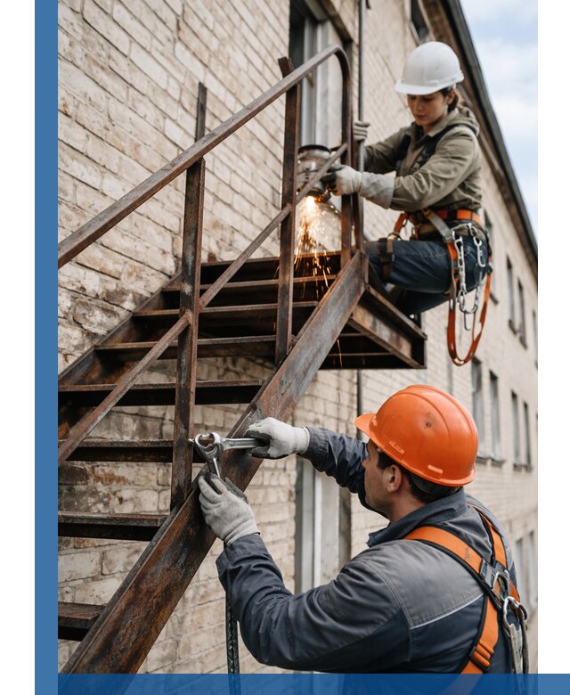 Ремонт и восстановление пожарных лестниц с выездом в Ногинске