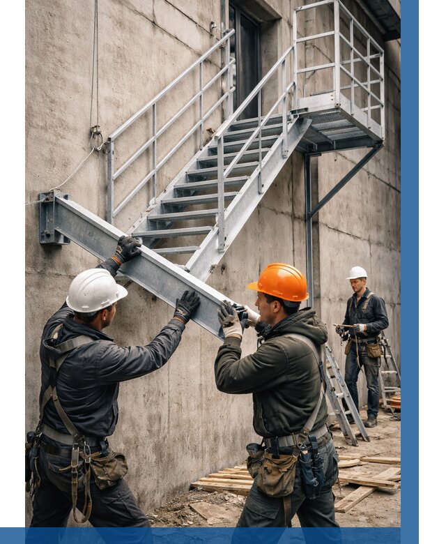 Монтаж металлических лестниц в Ногинске от 15197 р. | ВЫСОТНИК-Нгн