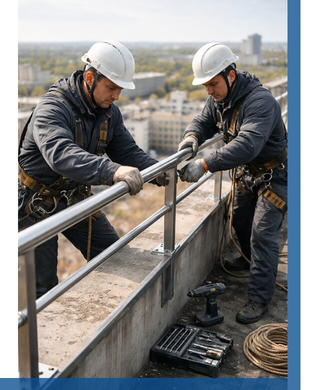 Монтаж перил на высоте в Ногинске от 2533 р. | ВЫСОТНИК-Нгн