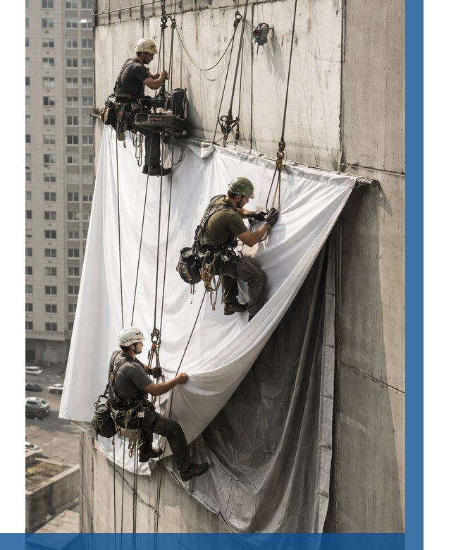 Замена баннерного полотна в Ногинске от 6585 р. | ВЫСОТНИК-Нгн—заказать