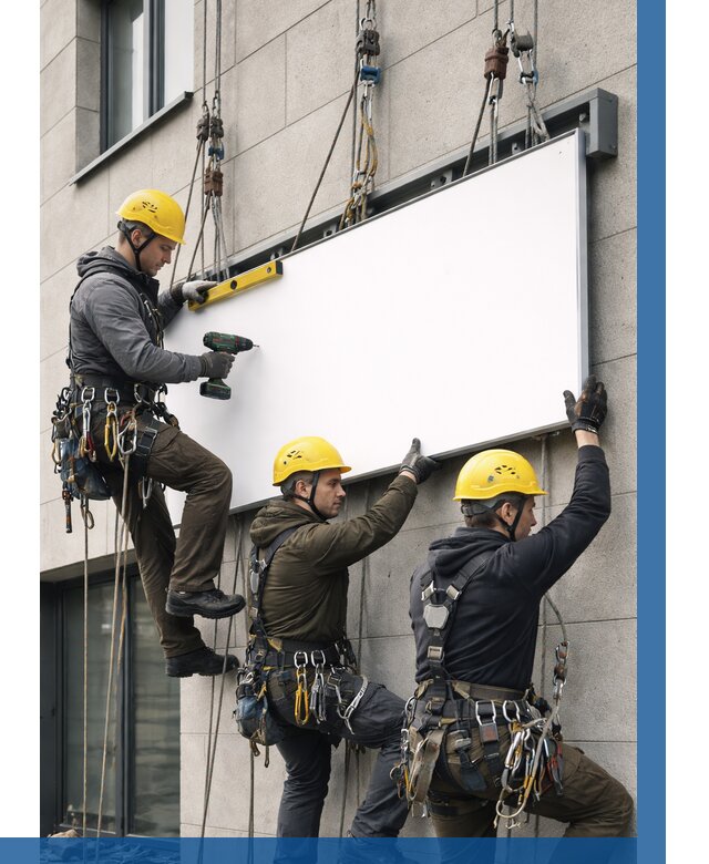 Монтаж рекламной вывески в Ногинске от 8105 р. | ВЫСОТНИК-Нгн