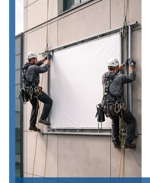 Монтаж наружной рекламной вывески в Ногинске под ключ