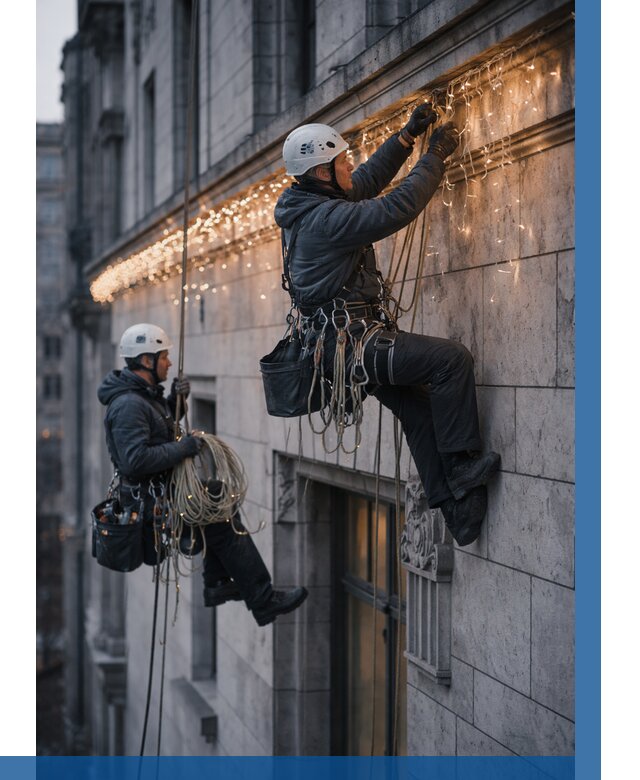 Монтаж новогодней иллюминации в Ногинске от 8611 р. | ВЫСОТНИК-Нгн