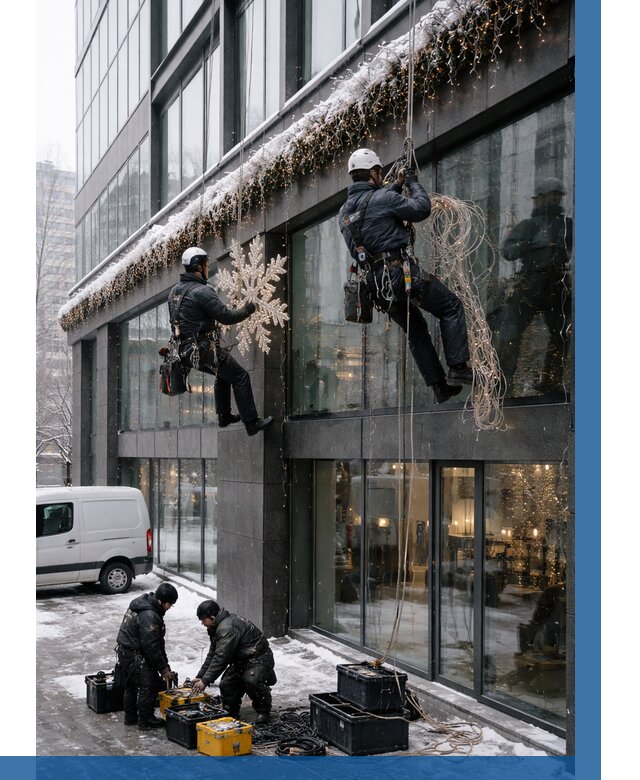 Демонтаж новогоднего оформления в Ногинске от 5572 р. | ВЫСОТНИК-Нгн