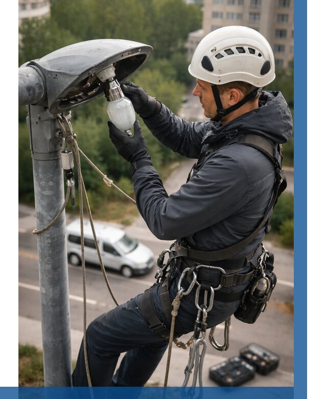 Замена ламп на высоте в Ногинске от 2533 р. | ВЫСОТНИК-Нгн