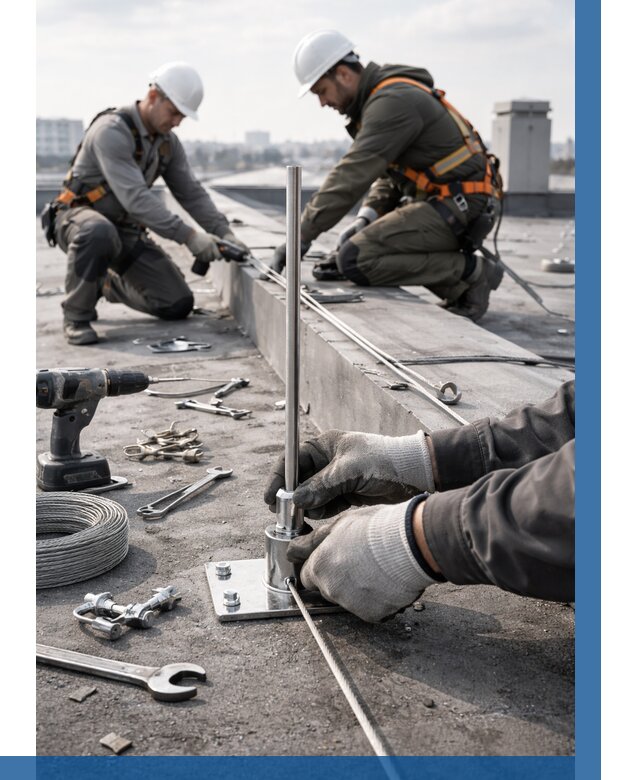 Монтаж молниезащиты на кровле в Ногинске цена от 25328 р. | ВЫСОТНИК-Нгн