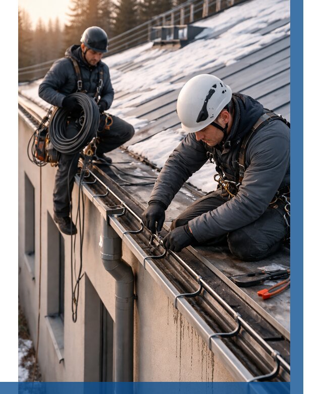 Монтаж греющего кабеля на кровле в Ногинске от 456 р. | ВЫСОТНИК-Нгн