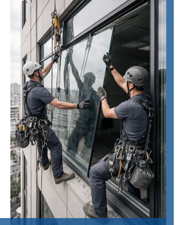 Замена стеклопакетов на высоте в Ногинске от 5572 р. | ВЫСОТНИК-Нгн