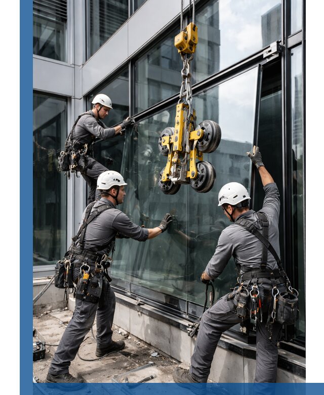 Структурное остекление фасадов в Ногинске монтаж и обслуживание