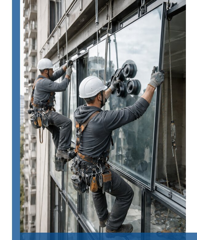 Витражное остекление фасадов и лоджий в Ногинске под ключ