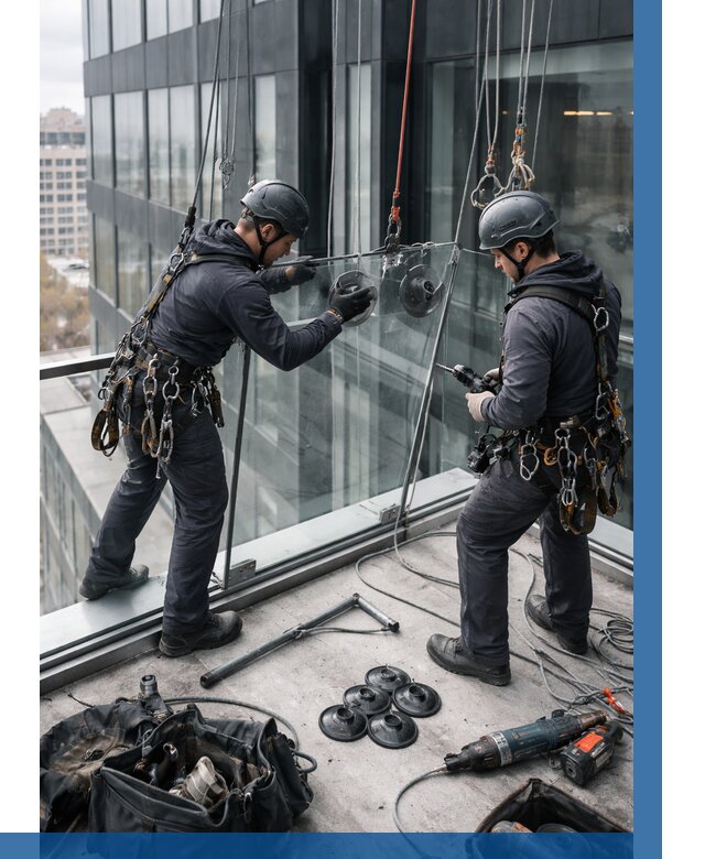 Монтаж стеклянных ограждений в Ногинске от 2533 р. | ВЫСОТНИК-Нгн