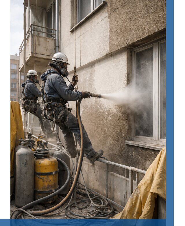 Пескоструйная очистка фасада в Ногинске от 659 р. | ВЫСОТНИК-Нгн