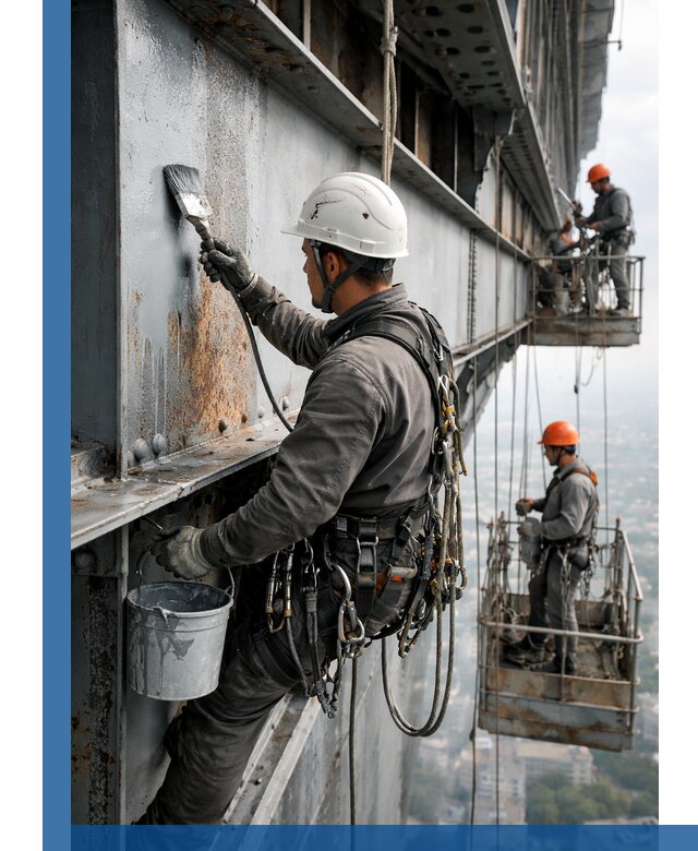 Покраска металлоконструкций на высоте в Ногинске профессионально