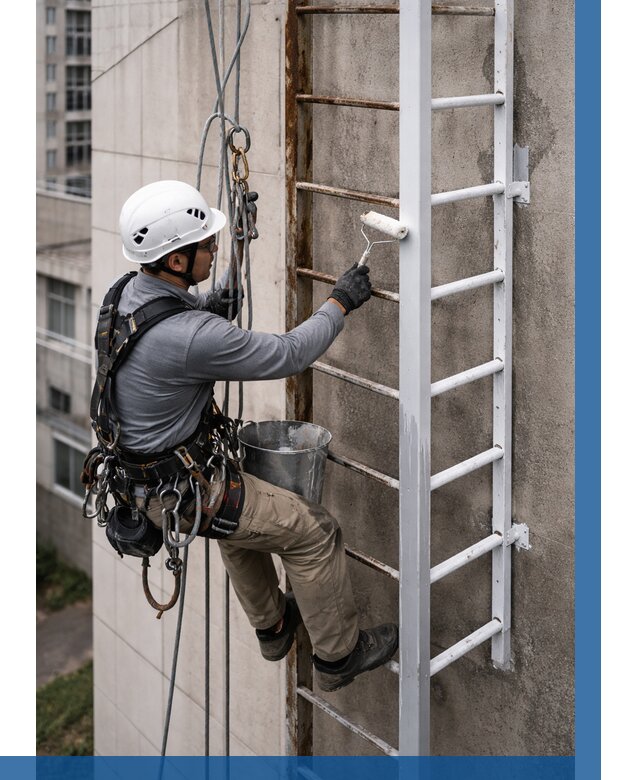Покраска пожарных лестниц в Ногинске от 4559 р. | ВЫСОТНИК-Нгн