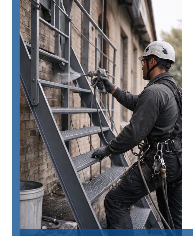 Покраска и антикоррозионная защита пожарных лестниц в Ногинске