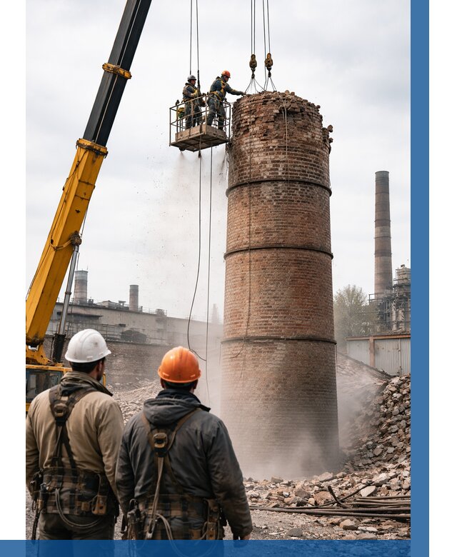 Демонтаж дымовой трубы в Ногинске от 91179 р. | ВЫСОТНИК-Нгн, смета