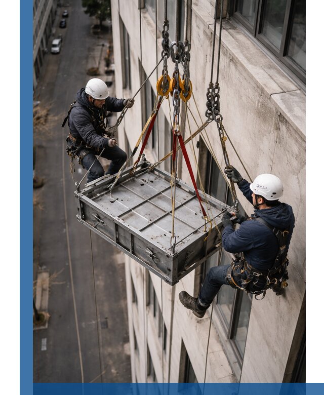Спуск и подъем грузов по фасаду в Ногинске для зданий