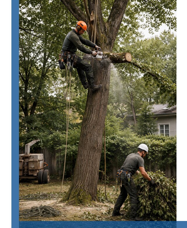 Кронирование деревьев в Ногинске, безопасная высотная обрезка