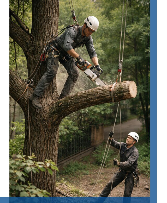 Спил деревьев альпинистами в Ногинске от 8105 р. | ВЫСОТНИК-Нгн