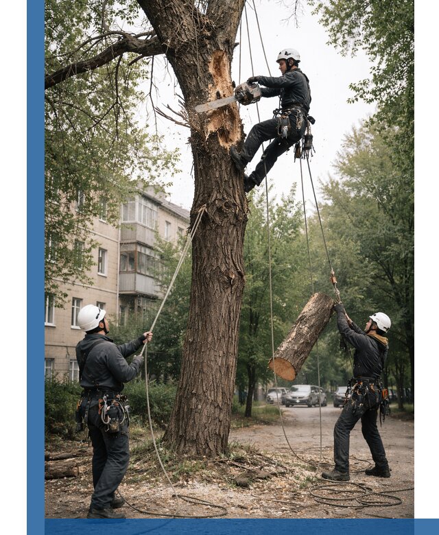 Срочное удаление аварийных деревьев в Ногинске с гарантией безопасности