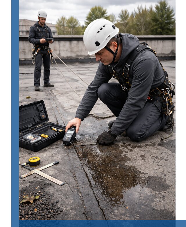 Обследование кровли на протечки и выявление дефектов в Ногинске