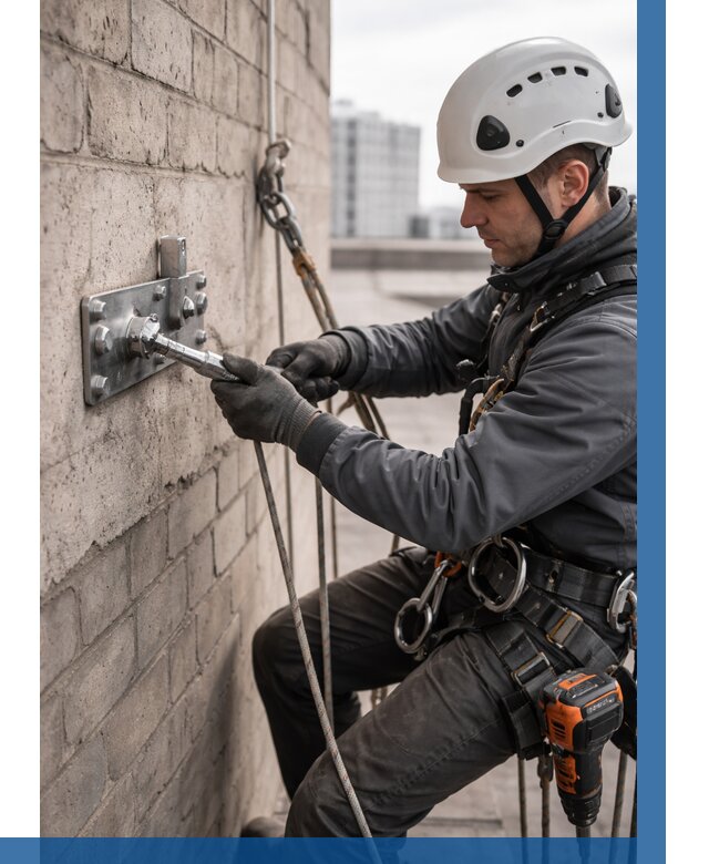 Установка анкерных точек в Ногинске от 3546 р. | ВЫСОТНИК-Нгн